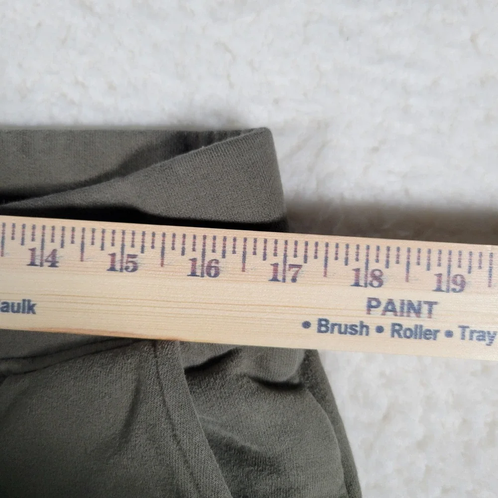 Lands' End Serious Sweats Joggers Womens Size M 10-12 Olive Green Tapered Pants - Picture 7 of 13